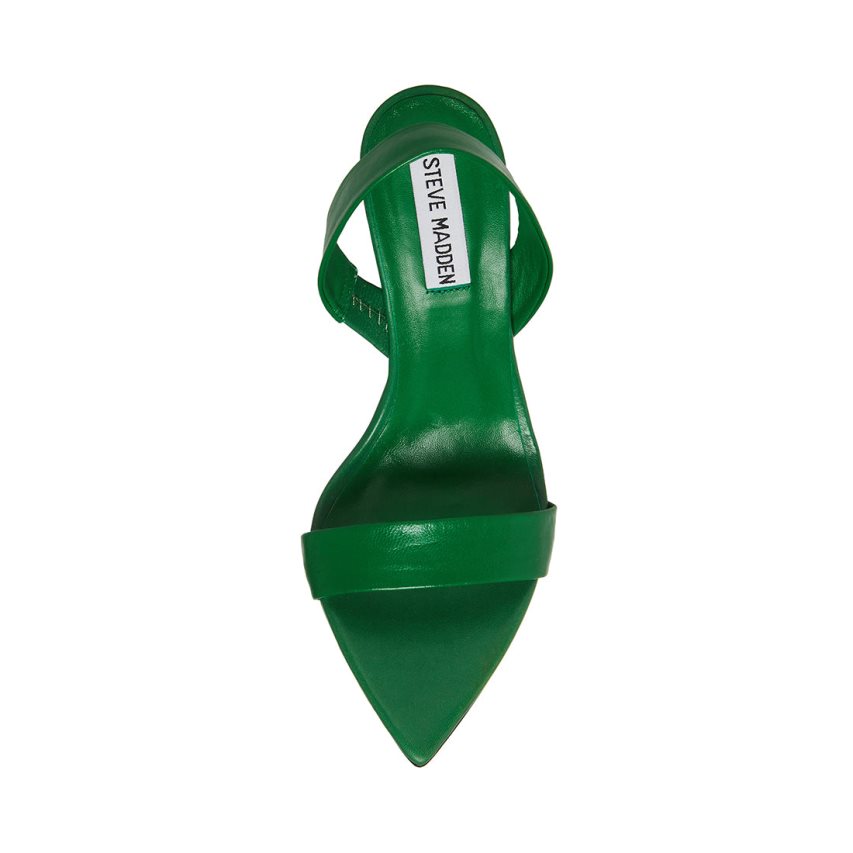 Sandalias Tacones Steve Madden Batali Cuero Mujer Verde | ES LH3142